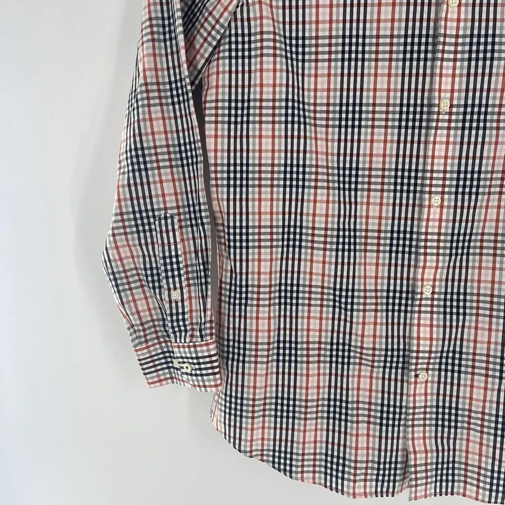 Banana Republic Camden Fit‎ Mens Large Multicolor Plaid Button Up Long Sleeve